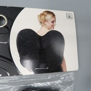 Spirit Halloween Black Velvet Angel Wings Costume Cosplay Dress Up Gothic